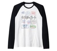 I’d Rather Be in Mexico Passport Stamps Travel Wanderlust Raglan Baseball Tee