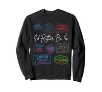I’d Rather Be In Mexico Passport Stamps Travel Wanderlust Sweatshirt