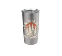 I’d Rather Be in The Woods, Camping, Hiking, Backpacker Stainless Steel Insulated Tumbler