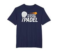 I’D Rather Be Playing Padel, Tennis Padel Paddle Lover T-Shirt, Men's Big and Tall, Navy Blue, 2X Tall