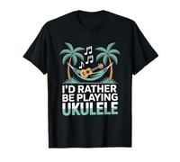 I’d Rather Be Playing Ukulele Tropical Vibes T-Shirt