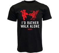 I ' d Rather Walk Alone Funny Gifts for Adults Tee Top Cool Mens Tee Round Neck Unisex Tops Men's 100% Cotton Short-Sleeve T-Shirts Black