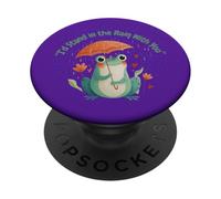 I’d Stand in the Rain With You Frog Cute Frog Umbrella Love PopSockets Adhesive PopGrip