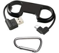 i-Dawn USB Type C Cable Fast Charging + Keychain + Bottle Opener + Aluminum Carabiner,USB Type C Short Cable Charging Cord Compatible Galaxy S8/S9 Note 8/Note 9,Pixel 2/2XL 3/3XL-Black