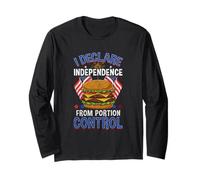 I Declare Independence from Portion Control Burger July 4th Long Sleeve T-Shirt