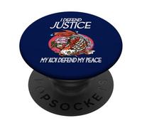 I Defend Justice My Koi Defend My Peace Koi Loving Lawyer PopSockets Adhesive PopGrip