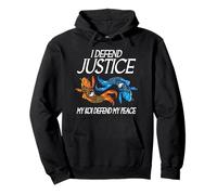 I Defend Justice My Koi Defend My Peace Koi Loving Lawyer Pullover Hoodie