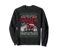 I Deliver More Stuff Than He Does Funny Trucker Christmas Sweatshirt