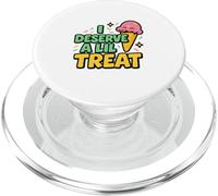 I Deserve a Lil Treat Ice Cream Cone Lover Funny Summer Fun PopSockets PopGrip for MagSafe