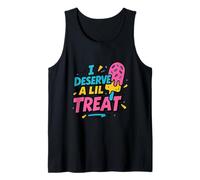 I Deserve a Lil Treat Ice Cream Cone Lover Funny Summer Fun Tank Top