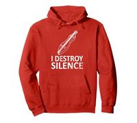 I Destroy Silence - Funny Dulcimer Players Music Humor Joke Pullover Hoodie