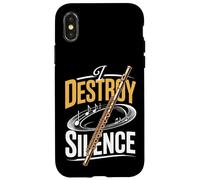 I Destroy Silence Funny Flute Player Music Case for iPhone X/XS