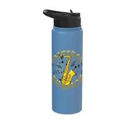 I Destroy Silence Funny Saxophone Stainless Steel Insulated Water Bottle