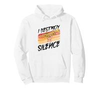 I Destroy Silence Funny Trombone Player Marching Band Player Pullover Hoodie