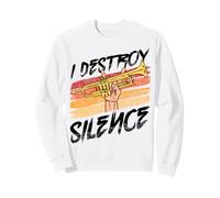 I Destroy Silence Funny Trombone Player Marching Band Player Sweatshirt
