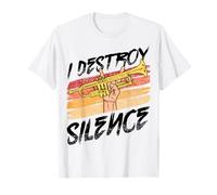 I Destroy Silence Funny Trombone Player Marching Band Player T-Shirt