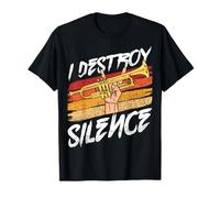 I Destroy Silence Funny Trombone Player Marching Band Player T-Shirt