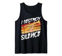 I Destroy Silence Funny Trombone Player Marching Band Player Tank Top