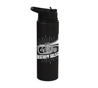 I Destroy Silence Mellophone Mellophonist Marching Apparel Stainless Steel Insulated Water Bottle