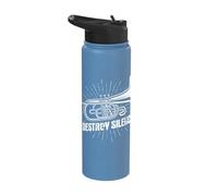 I Destroy Silence Mellophone Mellophonist Marching Apparel Stainless Steel Insulated Water Bottle