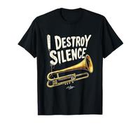 I Destroy SILENCE Music Trumpet T-Shirt