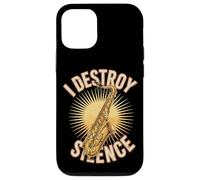 I Destroy Silence Saxophone Player Jazz Music Case for iPhone 12/12 Pro