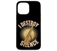 I Destroy Silence Saxophone Player Jazz Music Case for iPhone 13 Pro Max