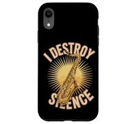 I Destroy Silence Saxophone Player Jazz Music Case for iPhone XR