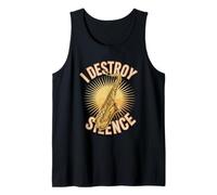 I Destroy Silence Saxophone Player Jazz Music Tank Top