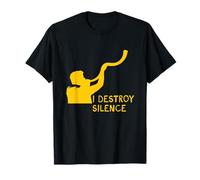I Destroy Silence Shofar Jewish Celebration Happy New Year T-Shirt