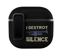 I Destroy Silence Trumpet Case Cover Compatible with AirPods 4th Generation Hard Skin Protection