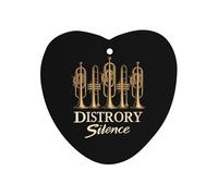 I Destroy Silence Trumpet Player Car Air Freshener Decorative Hanging Aromatherapy Tablets for Car Trucks Love form