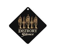 I Destroy Silence Trumpet Player Car Air Freshener Decorative Hanging Aromatherapy Tablets for Car Trucks Rhombus