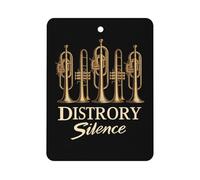 I Destroy Silence Trumpet Player Car Air Freshener Decorative Hanging Aromatherapy Tablets for Car Trucks Square