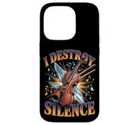 I Destroy Silence Violin Player Orchestra Music Case for iPhone 14 Pro