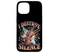 I Destroy Silence Violin Player Orchestra Music Case for iPhone 15