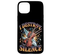 I Destroy Silence Violin Player Orchestra Music Case for iPhone 15 Plus