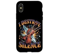 I Destroy Silence Violin Player Orchestra Music Case for iPhone X/XS