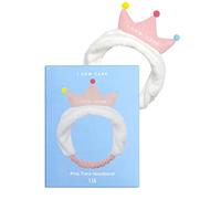 I DEW CARE Face Wash Headband - Pink Tiara | Adorable Design, Perfect for Washing & Cleansing, Makeup and Spa, Bath, Skincare, Quick Dry, Soft & Fuzzy, Non Slip, Reusable, Teen Girls Stuff