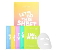 I Dew Care Leaf Mask Pack - Let's Do This Lama - 5 Days Skin Makeover with Vitamin B3, Olive Extract, Chamomile