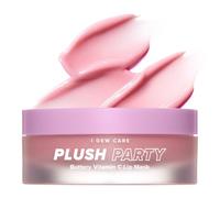 I DEW CARE Overnight Lip Sleeping Mask - Plush Party | Buttery Vitamin C, Moisturizing Balm, With Cocoa Butter For Dry Lips, Glass Skin Look, Nourish and Hydrate, Korean Skin Care, 0.42 Oz