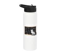 I Did Math The Answer is Cat Mathematics Funny Cat Lover Stainless Steel Insulated Water Bottle