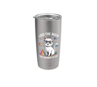 I Did Math The Answer is Cat Mathematics Funny Math Cat Stainless Steel Insulated Tumbler