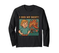 I Did My Best Funny Retro Meme Chaos Long Sleeve T-Shirt
