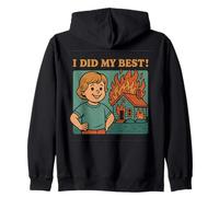 I Did My Best Funny Retro Meme Chaos Zip Hoodie