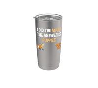 I Did The Math Answer is Puppies Funny Dogs Stainless Steel Insulated Tumbler
