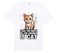 I Did The Math The Answer is Cat Funny Algebra Comfort Colors Adult Heavyweight T-Shirt