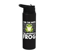 I Did The Math The Answer is Frog Math Teacher Math Club Stainless Steel Insulated Water Bottle