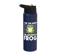 I Did The Math The Answer is Frog Math Teacher Math Club Stainless Steel Insulated Water Bottle