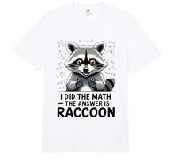 I Did The Math The Answer is Raccoon Funny Comfort Colors Adult Heavyweight T-Shirt